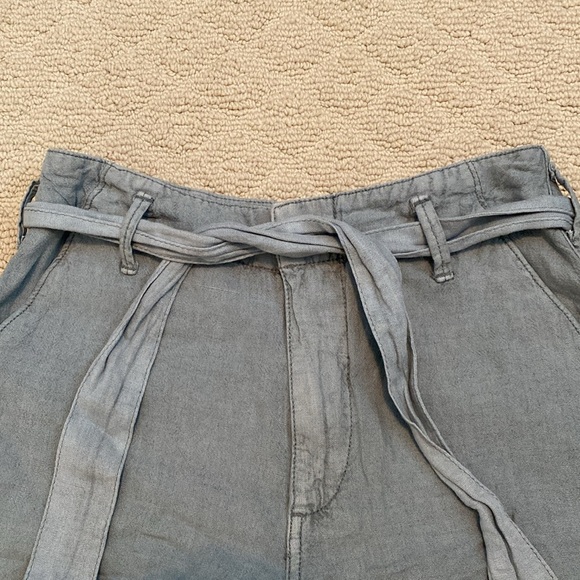 Abercrombie high rise green shorts tie waist XS NWT - Picture 2 of 4